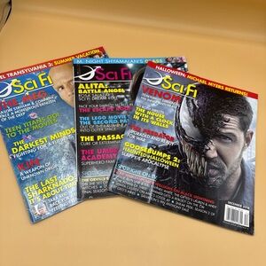 Sci Fi Magazine Lot Of 3 - Venom - The meg - Alita - 2018 & 2019